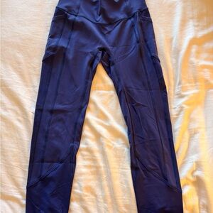 Lululemon Navy Blue High-Waist Active Leggings 25”